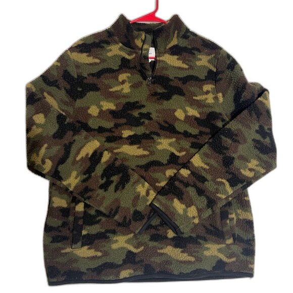 Old Navy Other - Old Navy Green and Brown Fleece Pullover